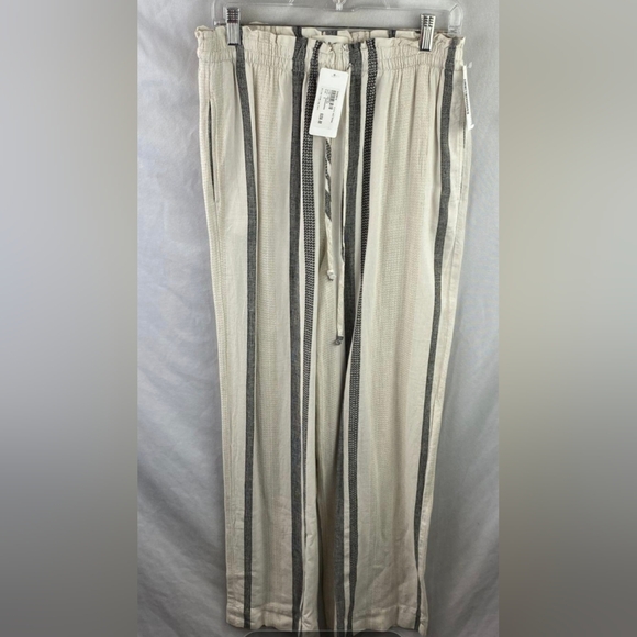 Cloth & Stone Gray Striped Wide-Leg Pants - Picture 2 of 6